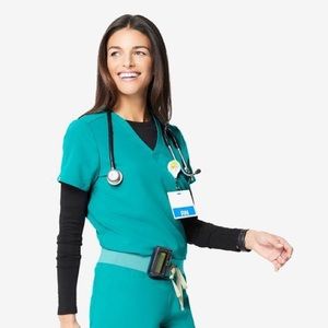 TEAL FIGS CATARINA SCRUB TOP XXS
